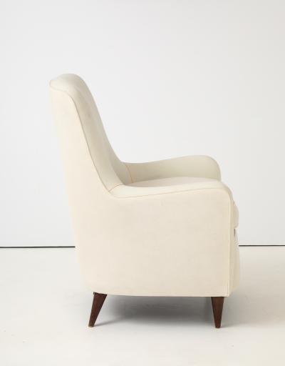 Gio Ponti Gio Ponti attrib Lounge Chair in Muslin to Upholster Italy 1950s