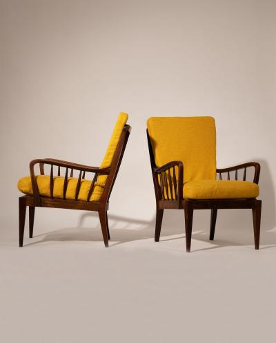 Gio Ponti Gio Ponti attributed to Pair of Armchairs late 1940s 