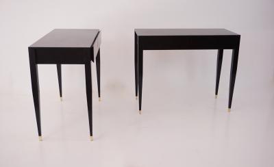 Gio Ponti Gio Ponti black lacquered console vanity table from Hotel Royal 1955
