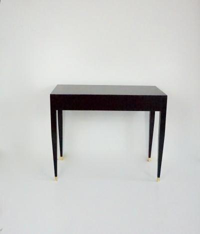 Gio Ponti Gio Ponti black lacquered console vanity table from Hotel Royal 1955