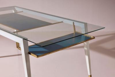 Gio Ponti Gio Ponti certified walnut and glass display table for A P E M Italy 1946