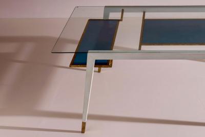 Gio Ponti Gio Ponti certified walnut and glass display table for A P E M Italy 1946