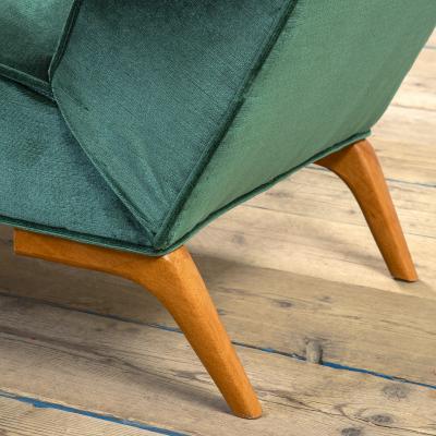 Gio Ponti Gio Ponti for Casa Giadino Pair of Green Armchairs