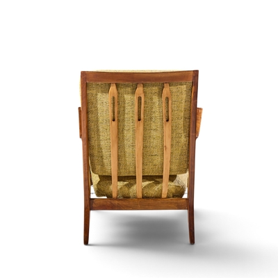 Gio Ponti Gio Ponti for Cassina Model 516 Mid Century Walnut Lounge Chairs Pair