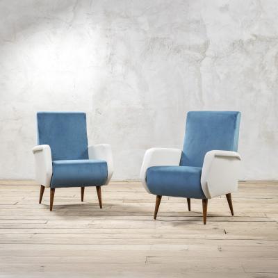 Gio Ponti Gio Ponti for Cassina Pair of Armchairs mod 803
