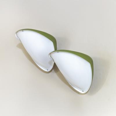 Gio Ponti Gio Ponti for Greco Pair of Green Wall Lights