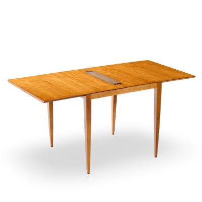 Gio Ponti Gio Ponti for Singer Son Teak and Brass Flip Top Expanding Game Dining Table