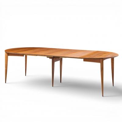 Gio Ponti Gio Ponti for Singer Sons Model 2135 Walnut Expanding Dining Table 4 Leaves