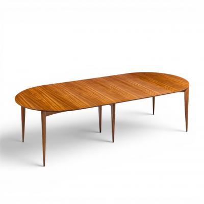 Gio Ponti Gio Ponti for Singer Sons Model 2135 Walnut Expanding Dining Table 4 Leaves