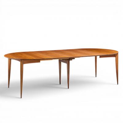 Gio Ponti Gio Ponti for Singer Sons Model 2135 Walnut Expanding Dining Table 4 Leaves