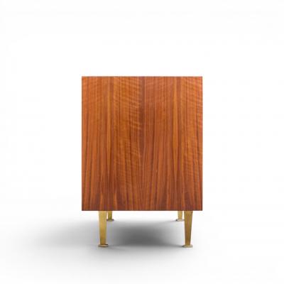 Gio Ponti Gio Ponti for Singer Sons Model 2184 Walnut Cane and Brass Credenza