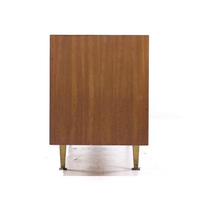 Gio Ponti Gio Ponti for Singer and Sons Model 2184 MCM Walnut Cane and Brass Credenza