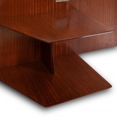 Gio Ponti Gio Ponti pair mahogany Headboards fitted bedside tables Hotel Royal 1955