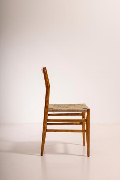 Gio Ponti Gio Ponti set of ten Leggera chairs with rope seat Cassina Italy 1951