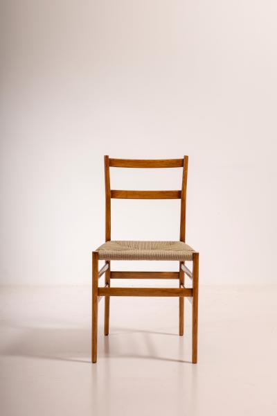 Gio Ponti Gio Ponti set of ten Leggera chairs with rope seat Cassina Italy 1951