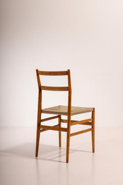 Gio Ponti Gio Ponti set of ten Leggera chairs with rope seat Cassina Italy 1951