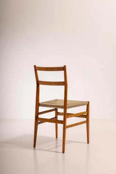 Gio Ponti Gio Ponti set of twelve Leggera chairs with rope seat Cassina Italy 1951