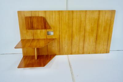 Gio Ponti Gio Ponti single elm left headboard from Hotel Royal Naples 1955