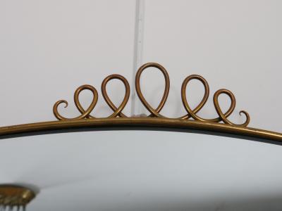 Gio Ponti Gio Ponti style brass frame mirror Italy c1950