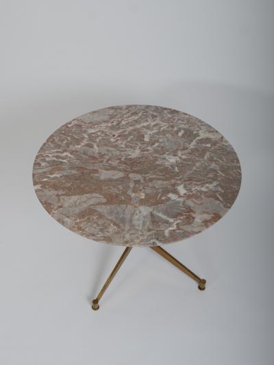 Gio Ponti Gio Ponti style marble and brass 1950s side table