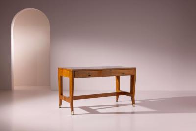 Gio Ponti Gio Ponti walnut desk for BNL offices Italy 1950s