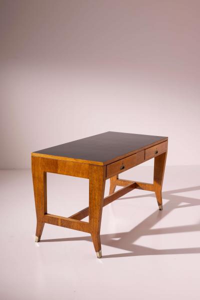 Gio Ponti Gio Ponti walnut desk for BNL offices Italy 1950s