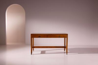 Gio Ponti Gio Ponti walnut desk for BNL offices Italy 1950s