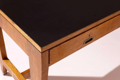 Gio Ponti Gio Ponti walnut desk for BNL offices Italy 1950s