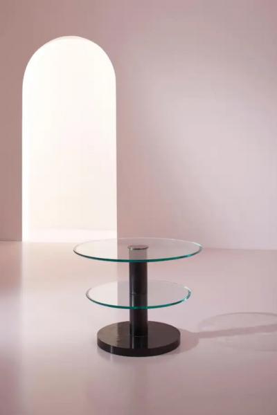 Gio Ponti Gio Ponti wooden and glass occasional table Italy 1930s