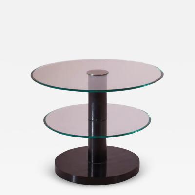 Gio Ponti Gio Ponti wooden and glass occasional table Italy 1930s