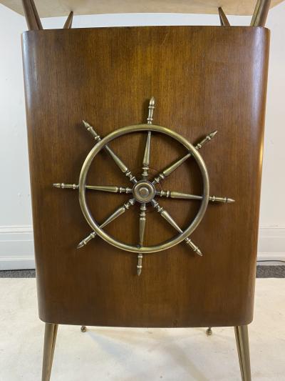 Gio Ponti ITALIAN MID CENTURY SHIPS WHEEL MODERNIST BAR
