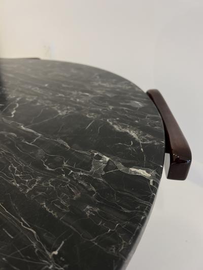 Gio Ponti ITALIAN WALNUT AND MARBLE COFFEE TABLE