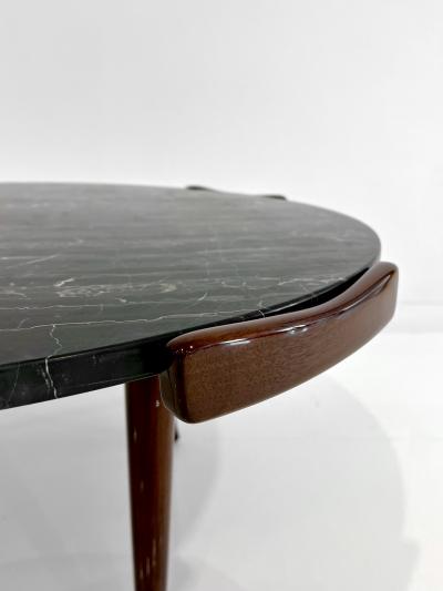 Gio Ponti ITALIAN WALNUT AND MARBLE COFFEE TABLE