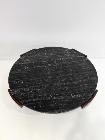 Gio Ponti ITALIAN WALNUT AND MARBLE COFFEE TABLE