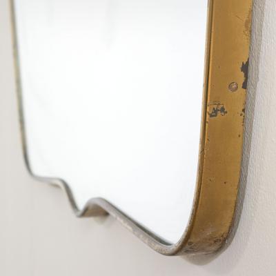 Gio Ponti In the Style of Gio Ponti Brass Wall Mirror