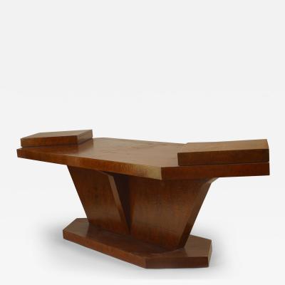 Gio Ponti Italian 1950s Burl Birch Rectangular Conference Table
