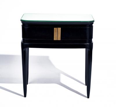 Gio Ponti Italian Black Side Tables c 1955