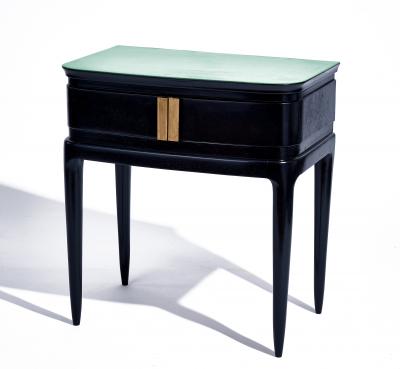 Gio Ponti Italian Black Side Tables c 1955