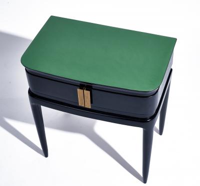 Gio Ponti Italian Black Side Tables c 1955