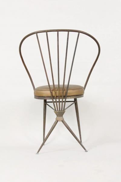 Gio Ponti Italian Brass Side Chair style of Gio Ponti Mid Century Modern
