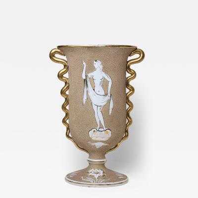 Gio Ponti Italian Ceramic Vase by Gio Ponti 1940s Italy