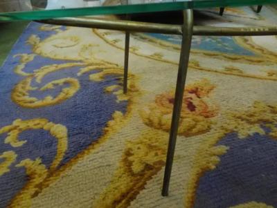 Gio Ponti Italian Gio Ponti Inspired Bronze and Glass Cocktail Table