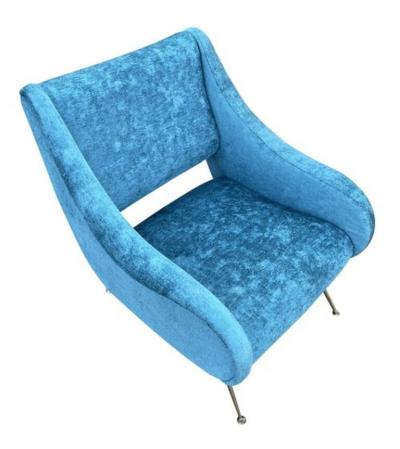 Gio Ponti Italian Mid Century Armchairs in the Style of Gio Ponti