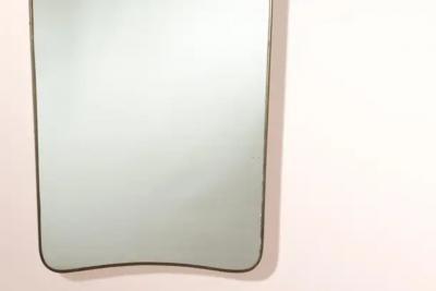 Gio Ponti Italian Mid Century Modern Brass wall Mirror Italy 1950s