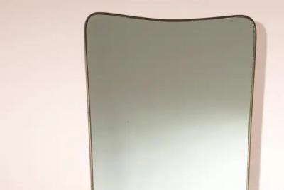 Gio Ponti Italian Mid Century Modern Brass wall Mirror Italy 1950s