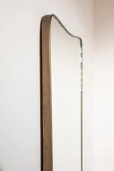 Gio Ponti Italian Mid Century Modern Brass wall Mirror Italy 1950s