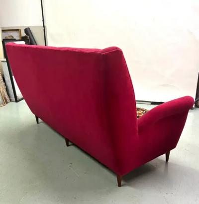 Gio Ponti Italian Mid Century Modern Neoclassical Sofa by Gio Ponti for ISA Bergamo