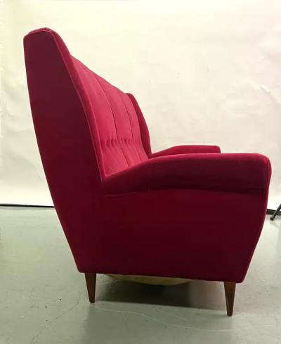 Gio Ponti Italian Mid Century Modern Neoclassical Sofa by Gio Ponti for ISA Bergamo