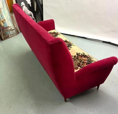Gio Ponti Italian Mid Century Modern Neoclassical Sofa by Gio Ponti for ISA Bergamo
