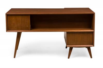 Gio Ponti Italian Mid Century Walnut Ponti Style Desk